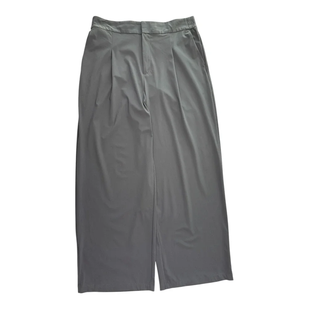 Athleta Pinnacle High Rise Wide Leg Pant 16 Tall Travel Sporty Office Comfort